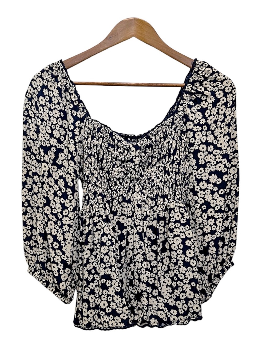 Maurice’s Smocked Top Size Small Floral Print Boho